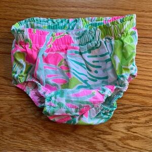 Lilly Pulitzer pink and green diaper cover bubble size 6-12 months